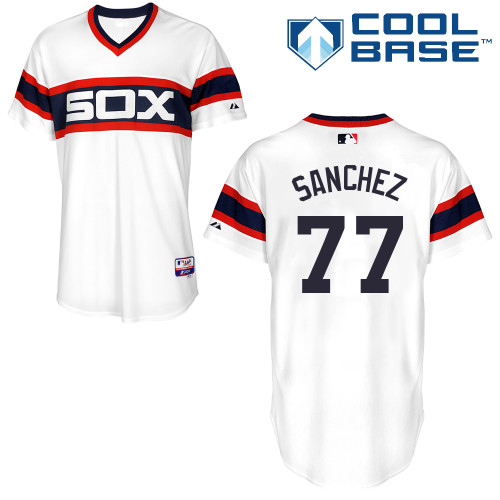 Carlos Sanchez #77 MLB Jersey-Chicago White Sox Men's Authentic Alternate Home Baseball Jersey